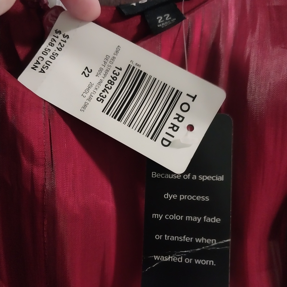 Torrid NWT Mini Satin Dress In Burgundy Red- Size 22 - Picture 10 of 10
